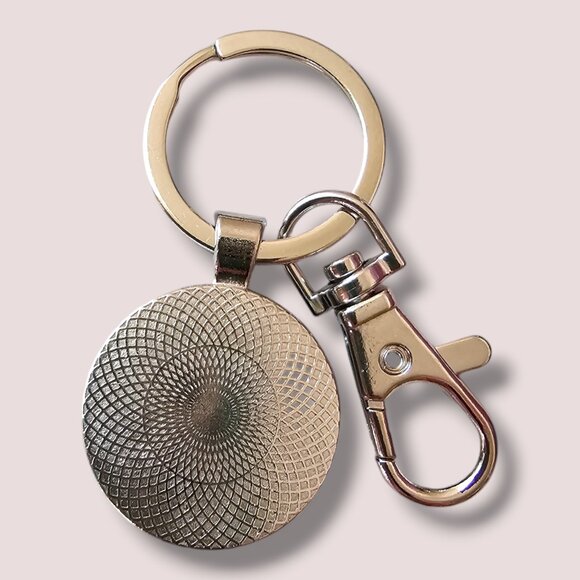 Pug Keychain Stained Glass Style Art Dog Charm Gift for Pet Lover Accessory - Picture 2 of 2